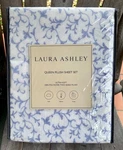 Laura Ashley Blue Anna Scrolls Fleece Sheet Set - Queen Size (toasty Warm). Fixed Price $89.00.