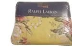 New Vtg Ralph Lauren Brooke Yellow Floral Full Flat Sheet 100% Cotton Farmhouse. Fixed Price $54.99.