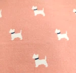 Tommy Hilfiger Pink White Scottie Schnauzer Dog Twin Flat Bed Sheet & Pillowcase. Fixed Price $22.97.
