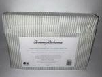 Tommy Bahama Paloma Green Stripe Queen 4PC. Washed Cotton Percale Sheets Nwt. Fixed Price $79.99.