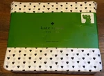 Kate Spade Queen Sheet Set Cotton Percale Black Hearts White. Fixed Price $49.00.