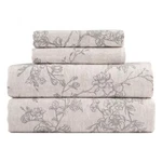 Kathy Ireland Home 100% Turkish Cotton Flannel King Sheet Set - Gray Toile. Fixed Price $100.12.