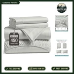 Luxury 450 Thread Count Cotton Bed Sheets - Full Size, Soft & Breathable Comfort. Fixed Price $82.99.