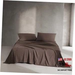 Calvin Klein - Bed Sheets, Relaxed Garment King Washed Percale Earth Brown. Fixed Price $165.25.