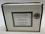 Westbury Manor 100% Combed Cotton 400 Tc Full Sheet Set Extra Deep Nip. Fixed Price $32.99.
