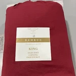 Kathy Ireland Bamboo King Size 4PC Sheets - Red Wine. Fixed Price $52.81.