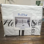 Bedhog His & Hers Queen Sheet Set 100% Cotton Sateen 300TC Black Grey Reversible. Fixed Price $33.99.