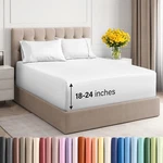 Extra Deep Pocket 4-PIECE Sheet Set, Fits 18 24" Mattresses By Cgk Linens. Fixed Price $50.99.