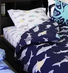 $100 Value! Pottery Barn Kids Rare Organic Shark Sheets Twin Size. Fixed Price $59.00.