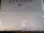 Sferra King Fitted Sheet Celeste Long Staple Cotton Percale Hemstitch White New. Fixed Price $269.49.