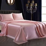 Siinvdabzx 3PCS Twin Xl Sheets Set, Blush Pink Silky Satin Bed.... Fixed Price $28.54.