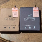 Sgi Bedding King Egyptian Cotton 1000TC Sheet Set Brown & Dark Gray. Fixed Price $60.00.