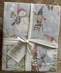 Nwt Pottery Barn Day Gnome Queen Sheet Set Christmas Snowman Skiing. Fixed Price $160.98.