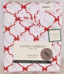 Laura Ashley Christmas Red Bows Ribbons Cotton Full Size Sheet Set. Fixed Price $65.00.