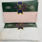 Vtg Charter Club No Iron Luxury Percale Full Flat & Fitted Sheet Pink White New. Fixed Price $33.95.