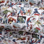 Pottery Barn Kids Marvel Heritage Glow-in-the-dark Cotton Sheet Set Twin. Fixed Price $64.99.