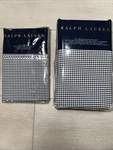 Ralph Lauren Rl Classic Gingham Fitted Sheet Cal King & 2 Pillowcases New. Fixed Price $300.00.