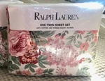 Ralph Lauren Allison Floral Twin Sheet Set Nip. Fixed Price $150.00.