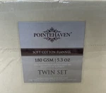 Pointehaven Ultra Soft 100% Cotton Sand Solid 170 Gsm Flannel 3PC Twin Sheet Set. Fixed Price $34.79.