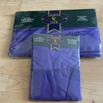New Vtg Charter Club Full Flat Sheet & 2 Standard Pillow Cases Royal Purple 1991. Fixed Price $55.00.