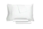 Aq Textiles White Percale Solid 220-THREAD Count 4-PC. Sheet Set, Us Queen. Fixed Price $26.98.
