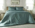 Rare Wamsutta Damask Stripe 500-THREAD-COUNT Pimacott Twin Sheet Set Aqua Nwt. Fixed Price $99.99.