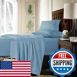 Tribeca Living King Bed Set Soft Cotton Sateen Solid And. Fixed Price $76.98.