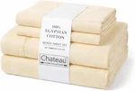 Chateau Home Queen Egyptian Cotton Sheet Set - 400 Thread Count, Ivory. Fixed Price $99.99.