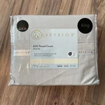 Superior King 600 Thread Count Cotton Blend Deep-pocket Sheet Set Platinum Color. Fixed Price $29.99.