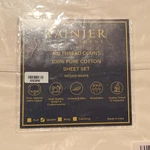 Rainer Fine Linens Queen 100% Cotton 201-400TC White Solid Sheet Set. Fixed Price $65.00.