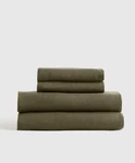 Nwt Quince European Linen Piece Sheet Set King Dusty Olive Msrp $204 100% Flax. Fixed Price $149.99.