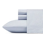 Twin Printed Pattern Percale Cotton Sheet Set Blue Stripe - Poppy &. Fixed Price $15.99.