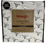 Wrangler Queen Size 6-PC Sheet Set Western Bull Skulls Polyester New. Fixed Price $47.99.