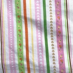 Circo Bed Sheet Flat Twin Striped Hearts Flowers Pink Yellow Green. Fixed Price $7.40.