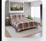 Room & Retreat Flannel Sheet King Size 4 Pcs Set, Red Plaid. Up To 18" Deep. Fixed Price $65.00.