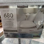Kirkland Signature 680 Thread Count Piece Sheet Set - Calif King Oatmeal New. Fixed Price $89.99.
