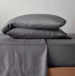 Casaluna 100% Washed Hemp Solid Sheet Set Metal Gray King Size. Fixed Price $69.95.