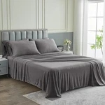 Bed Twin Set 4-PIECE, Heather Dark Grey Hotel Luxury 1800 Bru. Fixed Price $49.99.