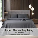 Shilucheng 4-PIECE King Size Sheets Set Blend Of 60% Rayon Derived From Bamboo. Fixed Price $30.00.