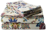 200GSM Abstract Paisley Printed Deep Pocket Flannel Sheet SET4 Cs Queen Multicol. Fixed Price $88.79.