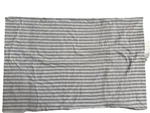Pottery Barn Teen White Grey Stripe Jersey Knit Cotton Standard PILLOWCASE-2. Fixed Price $34.00.