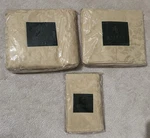 Rare Ralph Lauren Coco Palm Cream Jacquard 4 Pc Queen Set Flat Fitted Pillowcase. Fixed Price $662.00.