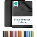 Elegant Queen Size Flat Sheets Pack 2 Ultra-soft Hotel Quality Bedding. Fixed Price $36.39.