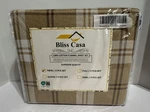 Twin Bed 3 Piece Sheet Set Nip Bliss Casa 100% Cotton Flannel Light Brown. Fixed Price $19.95.