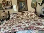 Waverly Norfolk Twin Comforter /sham Reversible Floral Check Trim 68" X 86". Fixed Price $79.95.