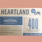 New Peach Heartland 400 Thread Count Cotton Sateen Weave King Sheet Set. Fixed Price $249.97.