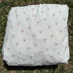 Simply Shabby Chic Blush Beauty King Size Flat Sheet Green Pink Rosebuds Cotton. Fixed Price $99.95.