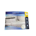 White Therapedic Weighted Cooling Sheet Set -twin Bed Rare! Retail $250. Fixed Price $99.99.