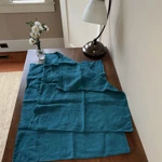 Linenme Teal Blue Solid 100% Standard Pillowcases Set Of 2. Fixed Price $24.50.