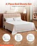 4-PIECE Sheet Set Queen Size, Ideal For Hotel Bedroom. Fixed Price $60.58.